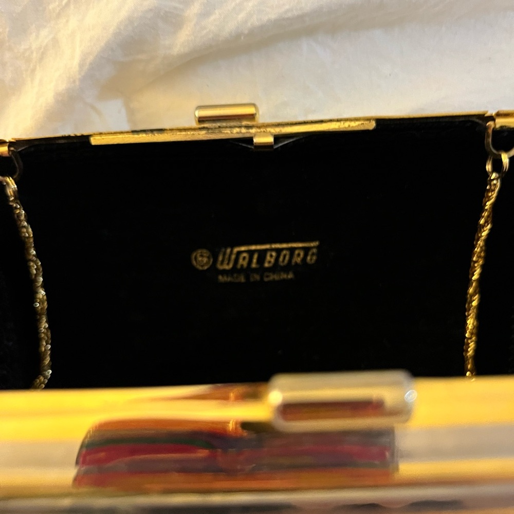 Walborg Metallic Ribbed Clutch - Picture 2 of 3